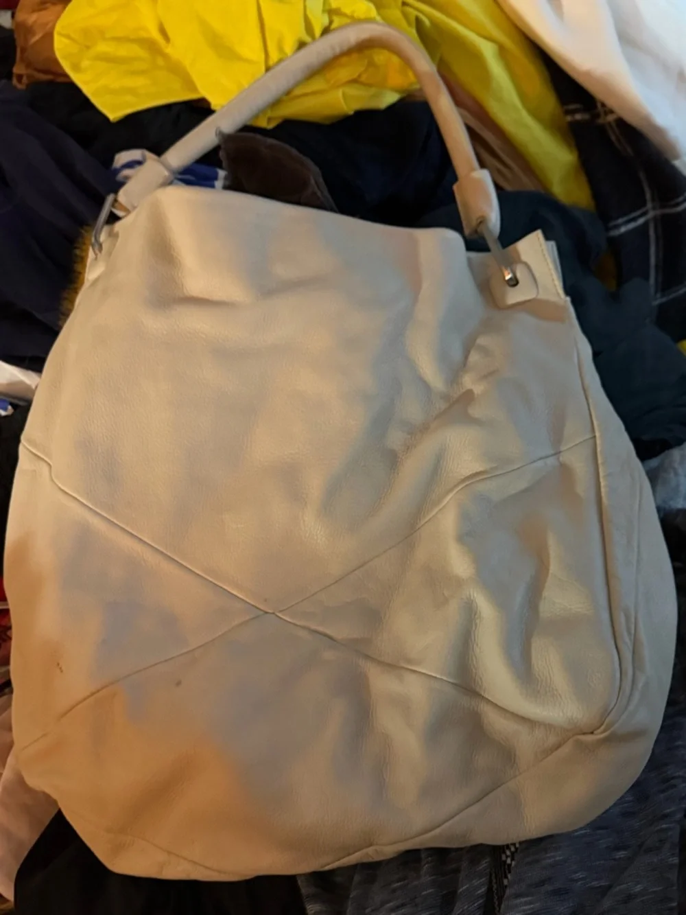 Kenneth Cole Soft Cream Hobo Shoulder Bag